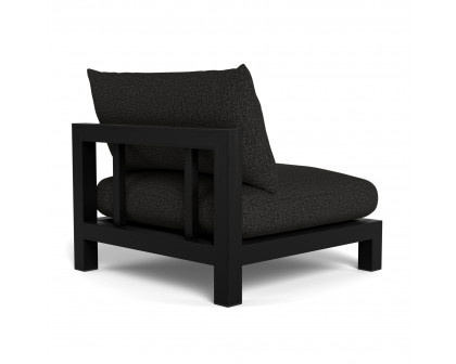 Harbour Pacific Armless Single - Teak Charcoal, Copacabana Midnight, Batyline Black