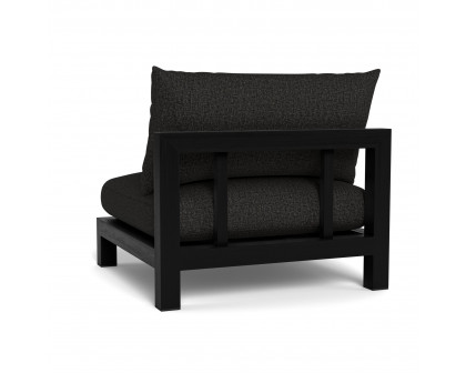 Harbour Pacific Armless Single - Teak Charcoal, Copacabana Midnight, Batyline Black