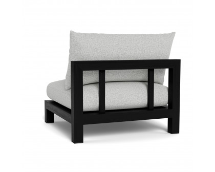 Harbour Pacific Armless Single - Teak Charcoal, Copacabana Sand, Batyline Black