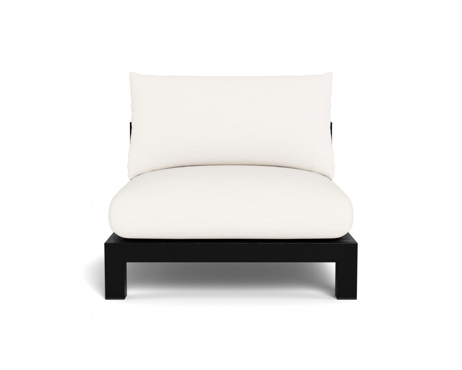 Harbour Pacific Armless Single - Teak Charcoal, Panama Blanco, Batyline Black