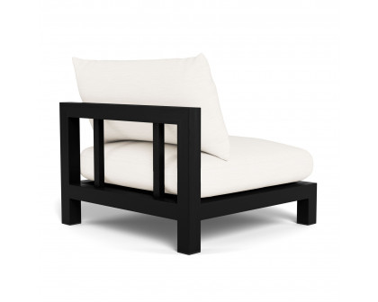 Harbour Pacific Armless Single - Teak Charcoal, Panama Blanco, Batyline Black