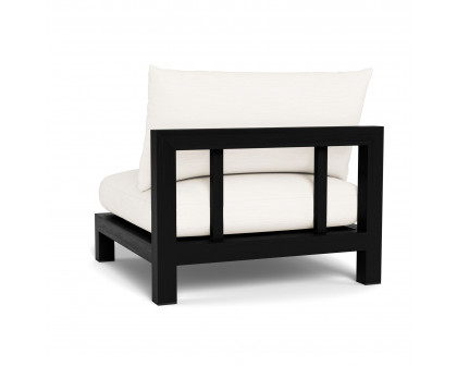 Harbour Pacific Armless Single - Teak Charcoal, Panama Blanco, Batyline Black