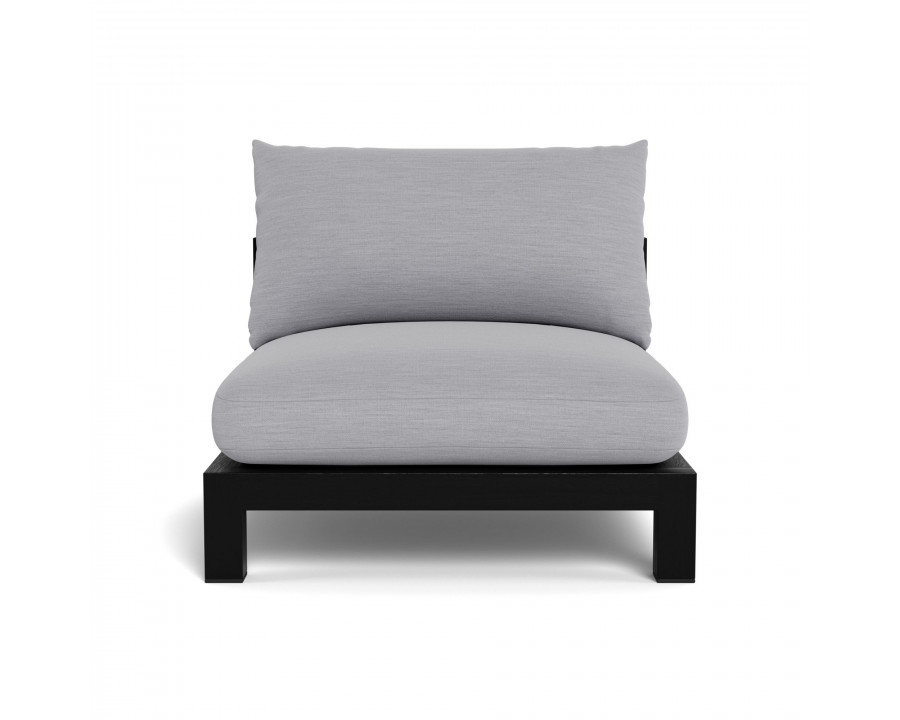 Harbour Pacific Armless Single - Teak Charcoal, Panama Cloud, Batyline Black