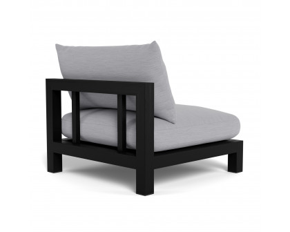 Harbour Pacific Armless Single - Teak Charcoal, Panama Cloud, Batyline Black