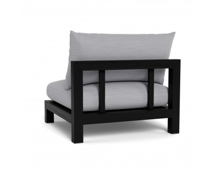 Harbour Pacific Armless Single - Teak Charcoal, Panama Cloud, Batyline Black