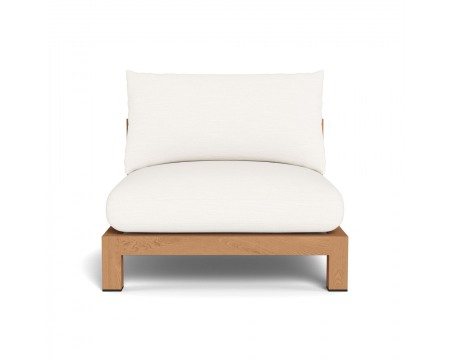 Harbour Pacific Armless Single - Teak Natural, Panama Blanco, Batyline White