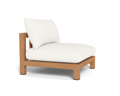 Harbour Pacific Armless Single - Teak Natural, Panama Blanco, Batyline White