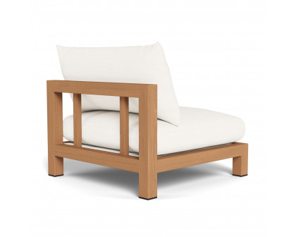 Harbour Pacific Armless Single - Teak Natural, Panama Blanco, Batyline White