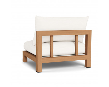 Harbour Pacific Armless Single - Teak Natural, Panama Blanco, Batyline White