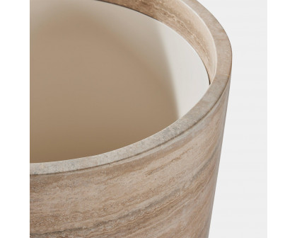 Harbour Stone Planter - 22" Round, \ Travertine Natural