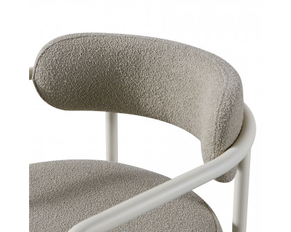 Harbour Porto Aluminum Dining Chair - Aluminum Asteroid, Copacabana Sand