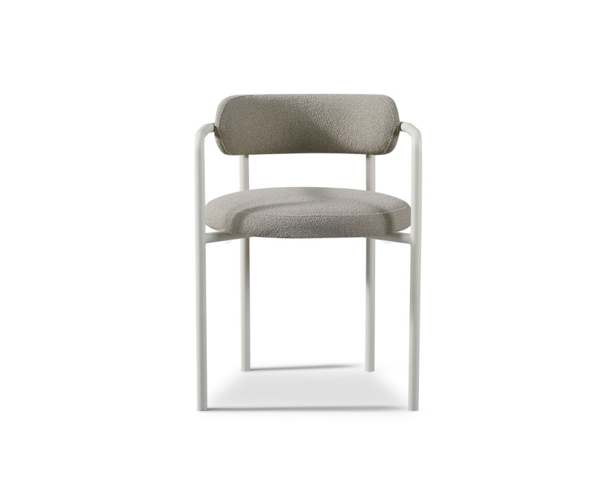 Harbour Porto Aluminum Dining Chair - Aluminum Bone, Panama Marble