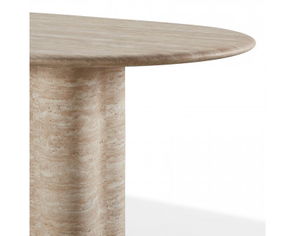 Harbour Porto Travertine Pill Dining Table 108" - Travertine Natural