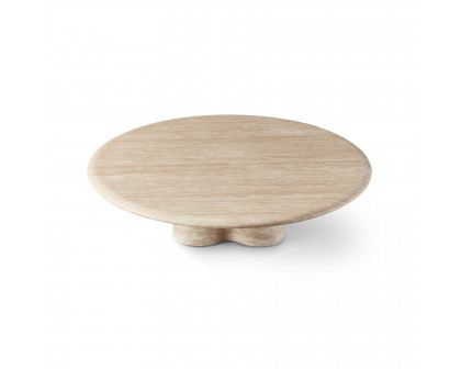 Harbour Porto Travertine Round Coffee Table - Travertine Natural