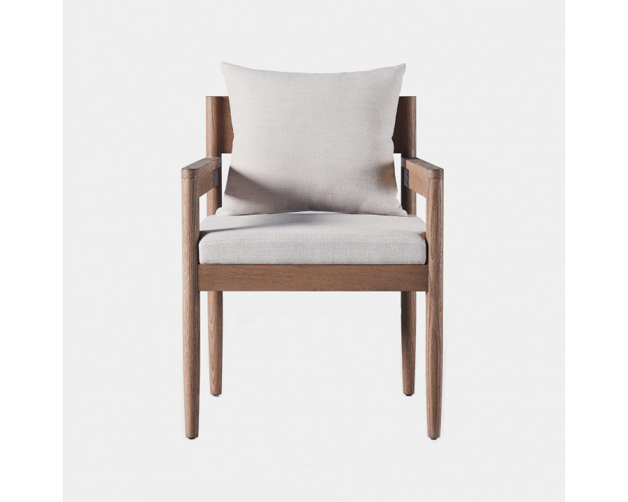 Harbour Rozelle Dining Chair - Oak Brown, Boucle Charcoal