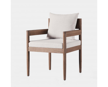 Harbour Rozelle Dining Chair - Oak Brown, Boucle Charcoal