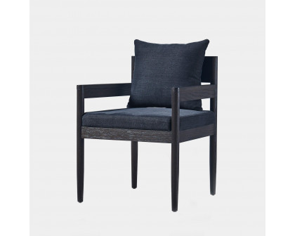 Harbour Rozelle Dining Chair - Oak Brown, Boucle Charcoal