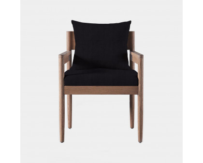 Harbour Rozelle Dining Chair - Oak Brown, Boucle Charcoal