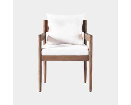 Harbour Rozelle Dining Chair - Oak Brown, Boucle Charcoal