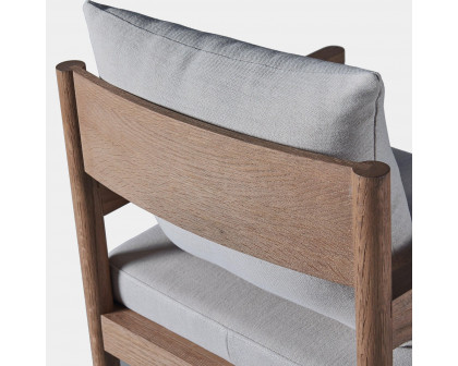 Harbour Rozelle Dining Chair - Oak Brown, Harbour Belgian Linen Cement