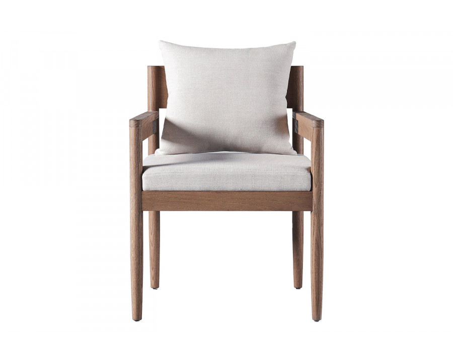 Harbour Rozelle Dining Chair - Oak Natural, Harbour Belgian Linen White