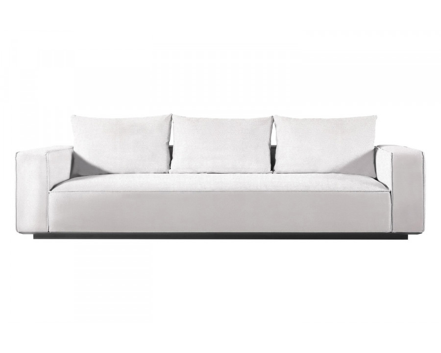 Harbour Santorini Outdoor 3 Seat Sofa - Aluminum Asteroid, Panama Blanco