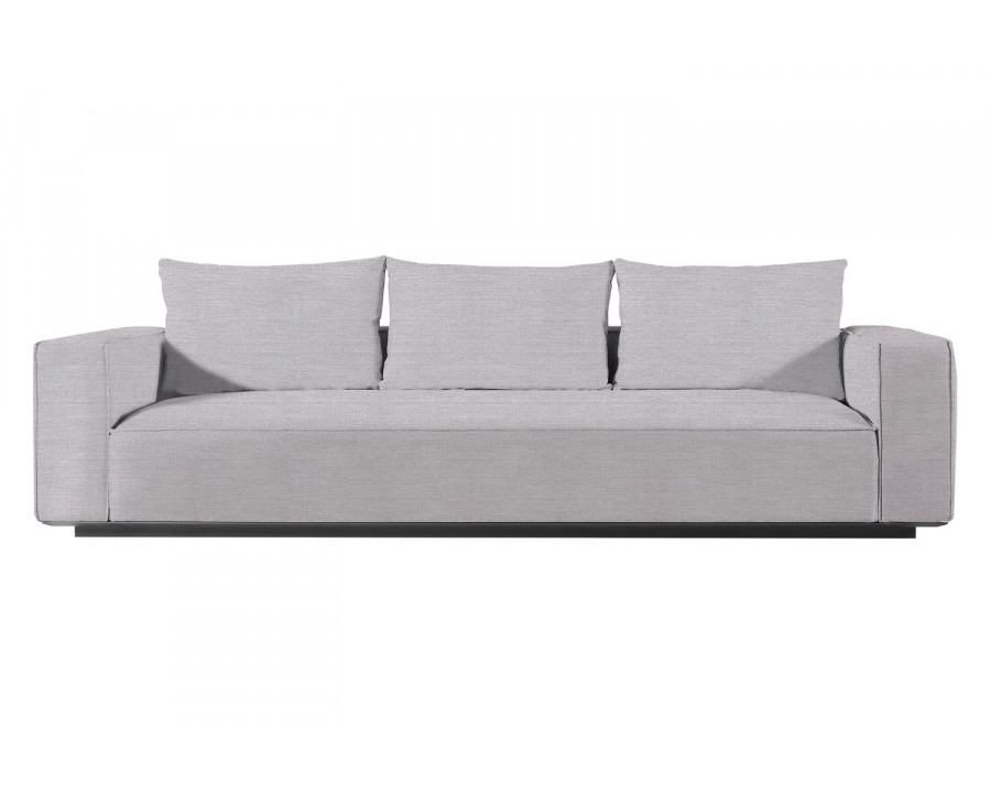 Harbour Santorini Outdoor 3 Seat Sofa - Aluminum Asteroid, Panama Cloud