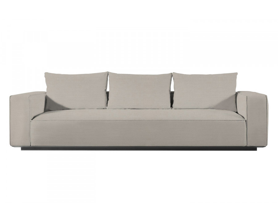 Harbour Santorini Outdoor 3 Seat Sofa - Aluminum Asteroid, Panama Marble