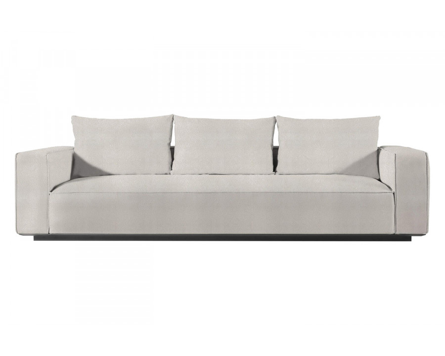 Harbour Santorini Outdoor 3 Seat Sofa - Aluminum Asteroid, Riviera Ivory