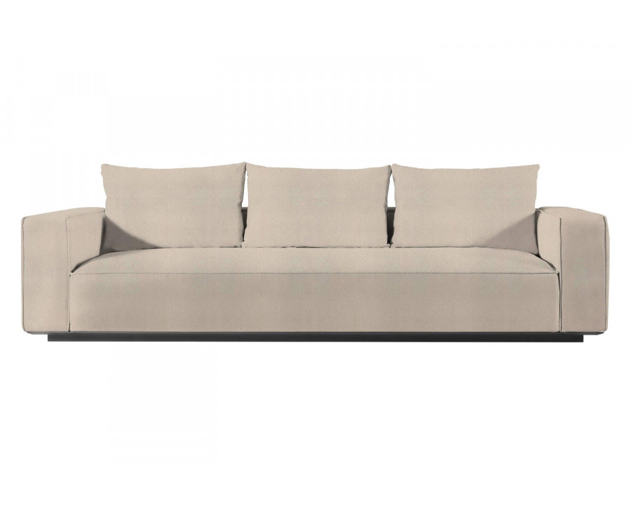 Harbour Santorini Outdoor 3 Seat Sofa - Aluminum Asteroid, Riviera Sand