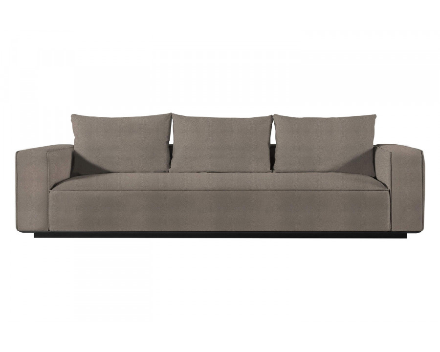 Harbour Santorini Outdoor 3 Seat Sofa - Aluminum Asteroid, Riviera Stone