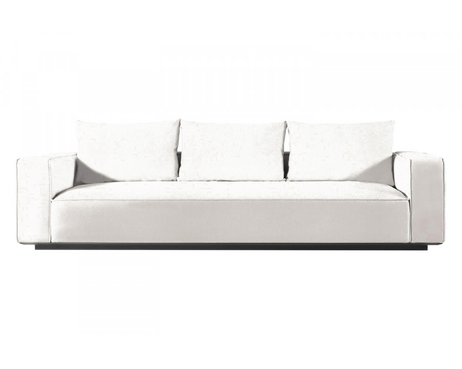 Harbour Santorini Outdoor 3 Seat Sofa - Aluminum Asteroid, Siesta Ivory