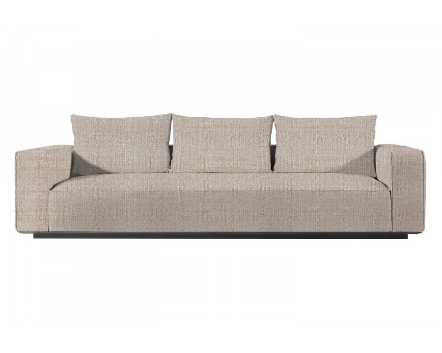 Harbour Santorini Outdoor 3 Seat Sofa - Aluminum Asteroid, Siesta Taupe