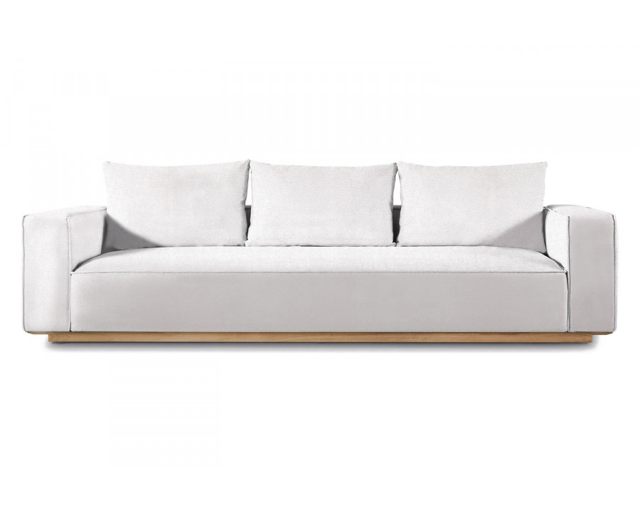 Harbour Santorini Outdoor 3 Seat Sofa - Teak Natural, Panama Blanco