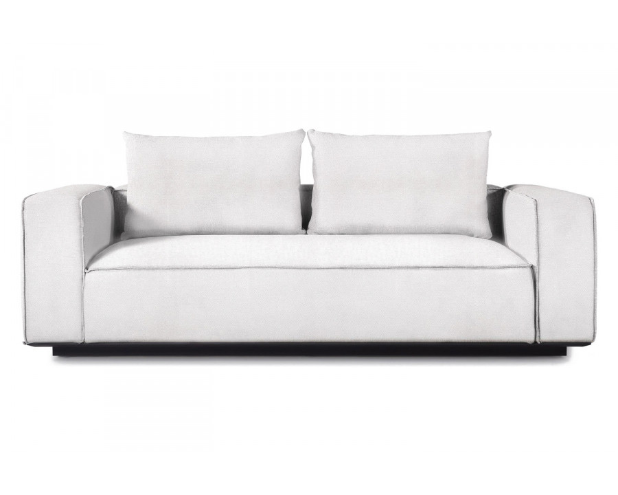 Harbour Santorini Outdoor 2 Seat Sofa - Aluminum Asteroid, Panama Blanco