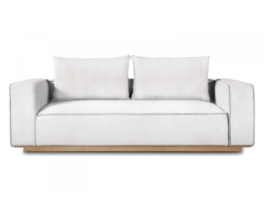 Harbour Santorini Outdoor 2 Seat Sofa - Teak Natural, Panama Blanco