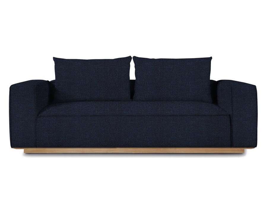 Harbour Santorini Outdoor 2 Seat Sofa - Teak Natural, Siesta Indigo