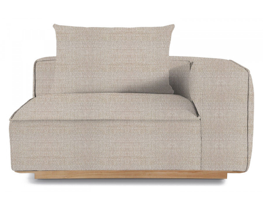 Harbour Santorini Outdoor Short Return Right - Teak Natural, Siesta Taupe