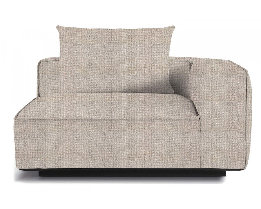 Harbour Santorini Outdoor Long Return Right - Aluminum Asteroid, Siesta Taupe