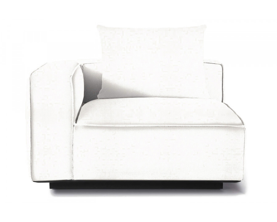 Harbour Santorini Outdoor Corner Left - Aluminum Asteroid, Siesta Ivory