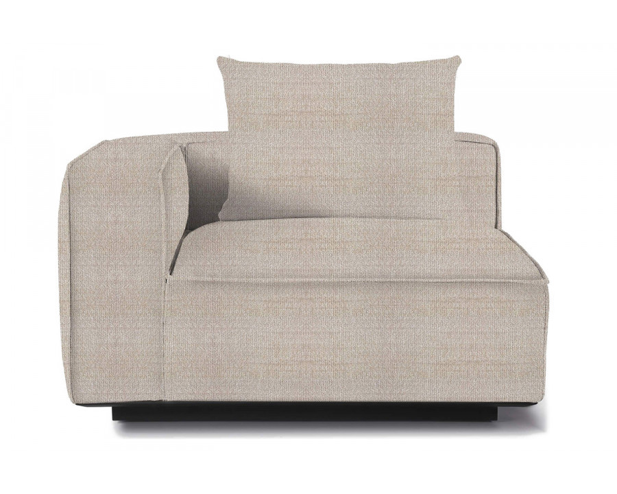 Harbour Santorini Outdoor Corner Left - Aluminum Asteroid, Siesta Taupe