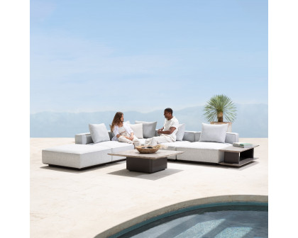 Harbour Santorini Outdoor Corner Left - Aluminum White, Copacabana Midnight