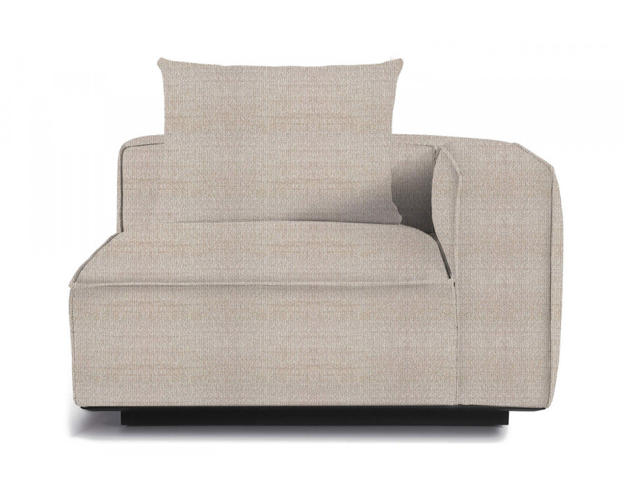 Harbour Santorini Outdoor Corner Right - Aluminum Asteroid, Siesta Taupe