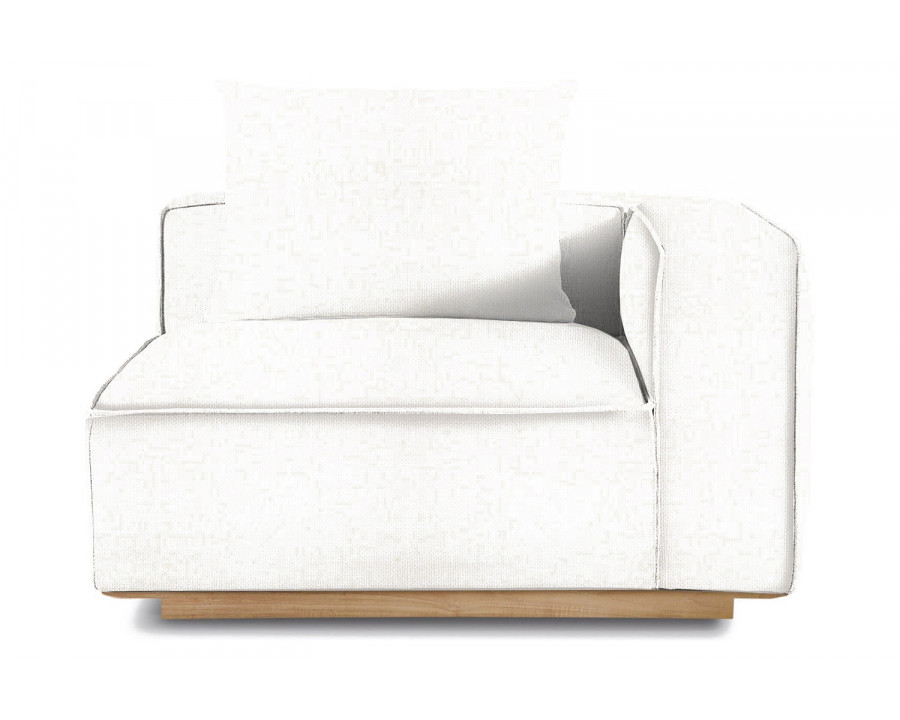 Harbour Santorini Outdoor Corner Right - Teak Natural, Siesta Ivory