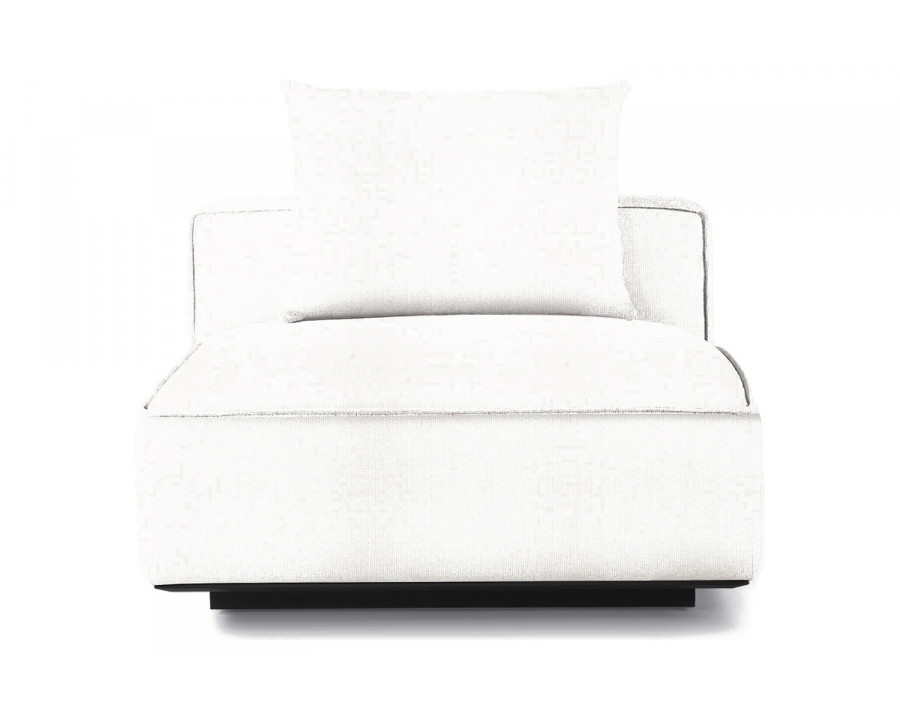 Harbour Santorini Outdoor Armless Single - Aluminum Asteroid, Siesta Ivory