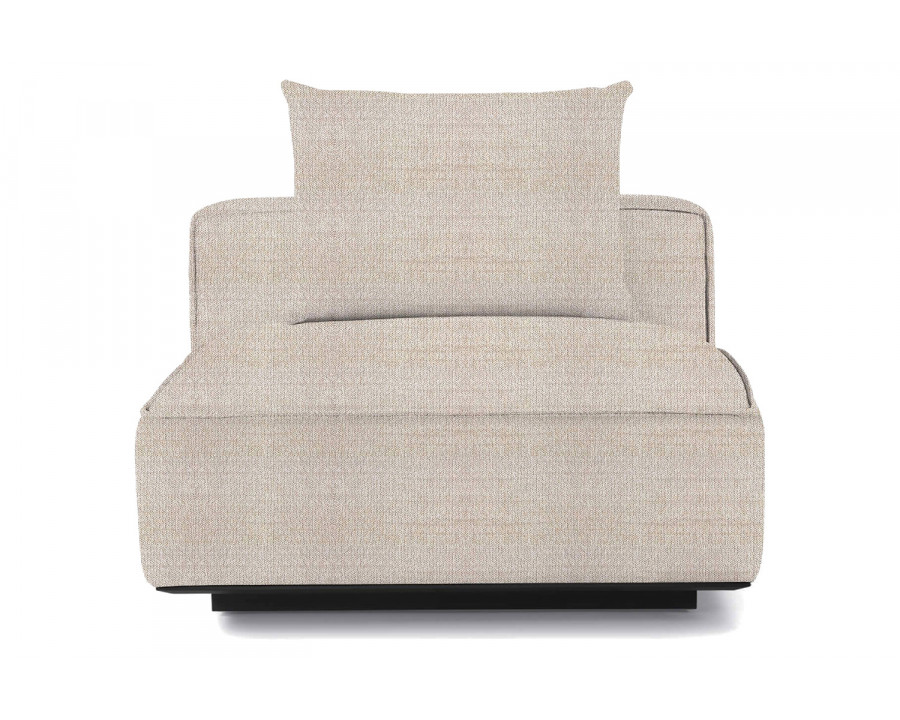 Harbour Santorini Outdoor Armless Single - Aluminum Asteroid, Siesta Taupe