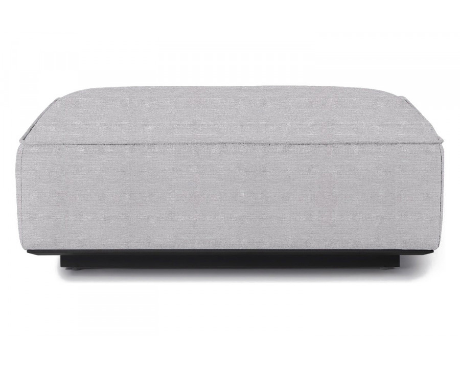 Harbour Santorini Outdoor Ottoman - Aluminum Asteroid, Panama Cloud