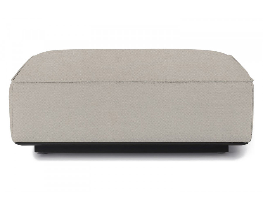 Harbour Santorini Outdoor Ottoman - Aluminum Asteroid, Panama Marble