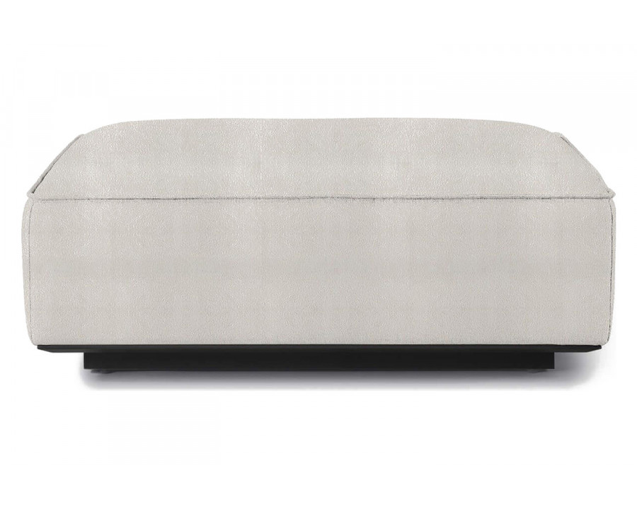 Harbour Santorini Outdoor Ottoman - Aluminum Asteroid, Riviera Ivory