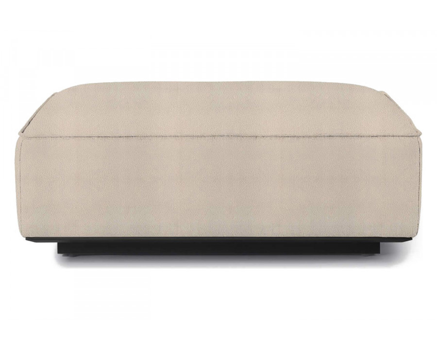 Harbour Santorini Outdoor Ottoman - Aluminum Asteroid, Riviera Sand